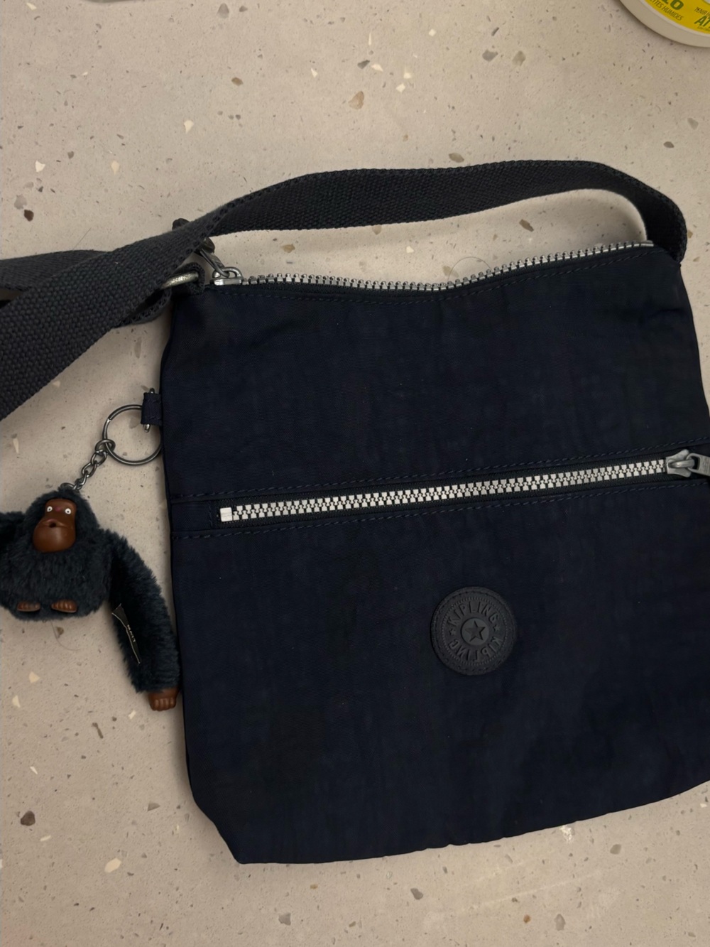Kipling navy blue Crossbody with Monkey Charm